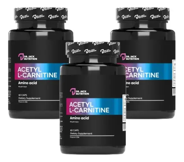 Pack X3 Acetil L-carnitina 1500mg - 60 Capsulas | Dr Jack Nutrition