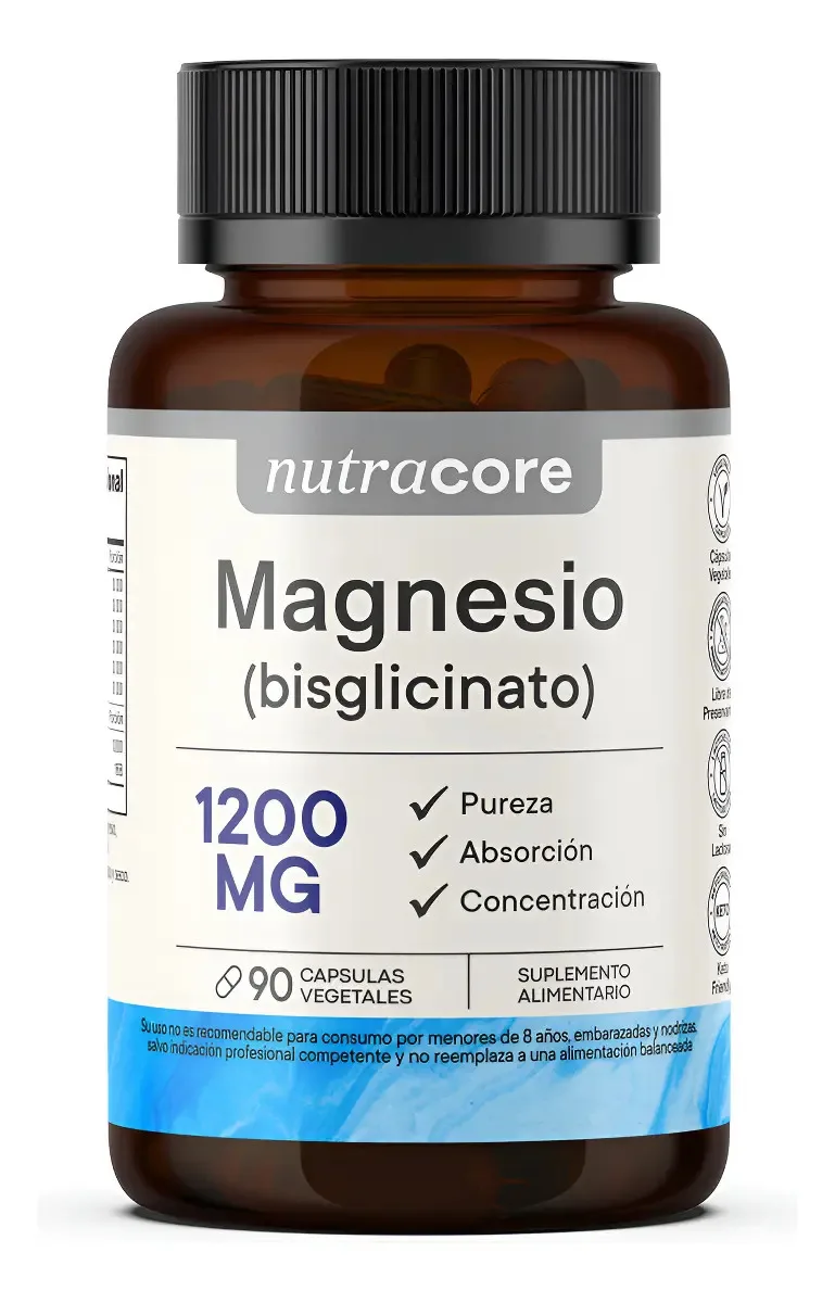 NutraCore Bisglicinato de Magnesio 1200 mg (90 cápsulas)