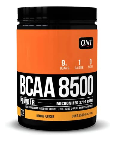 BCAA Polvo QNT 350g Aminoácidos Naranja 2:1:1 Recuperación Muscular