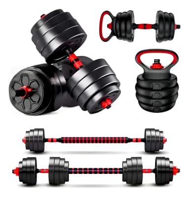 YEP Set de Mancuernas y Barra Ajustables 20 kg 3 en 1